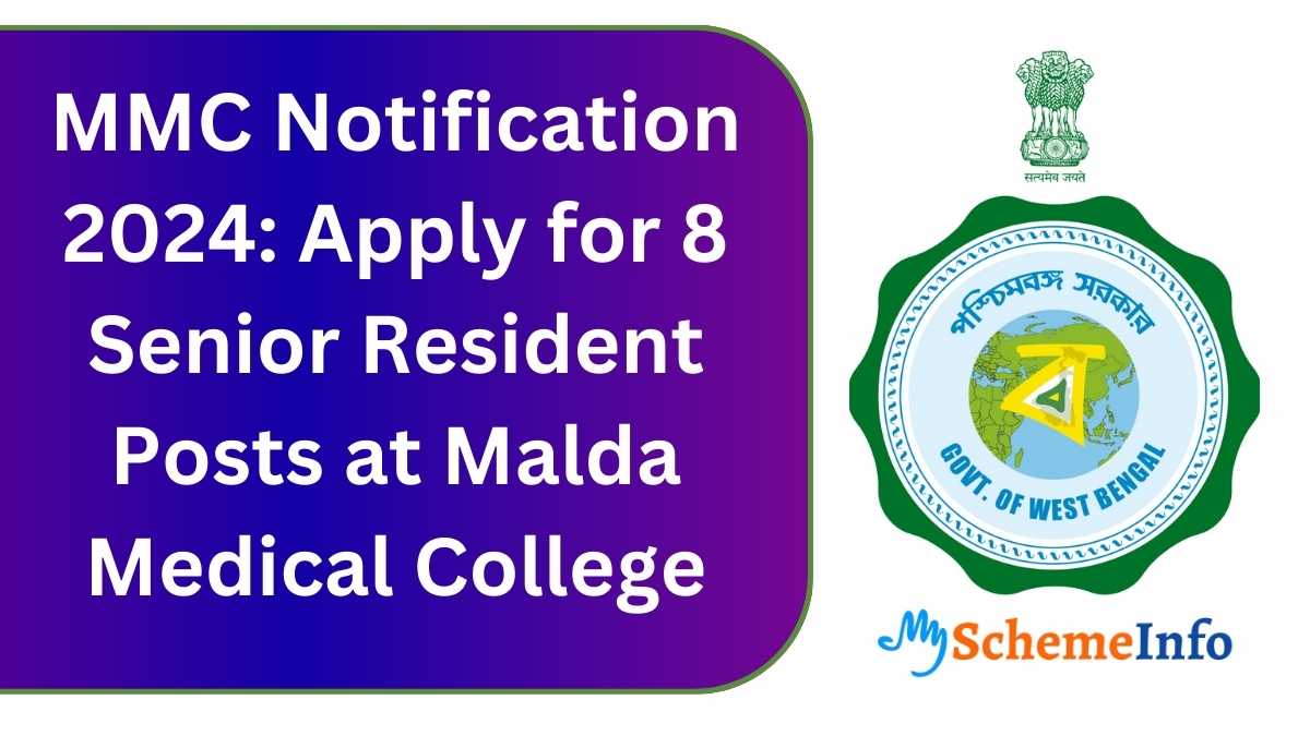 MMC Notification 2024: Apply for 8 Senior Resident Posts at Malda Medical College MMC Notification 2024