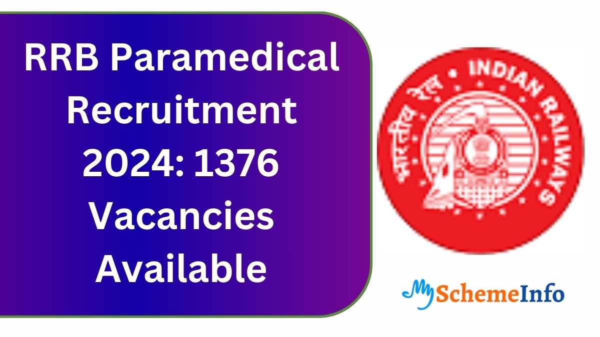 RRB Paramedical Recruitment 2024: 1376 Vacancies Available RRB Paramedical Recruitment 2024