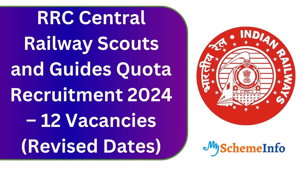 RRC Central Railway Scouts and Guides Quota Recruitment 2024 – 12 Vacancies (Revised Dates) RRC Central Railway Scouts and Guides Quota Recruitment 2024 – 12 Vacancies (Revised Dates)